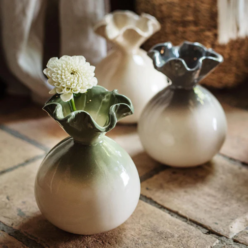 Vietri Casa Sage Green Bud Vase