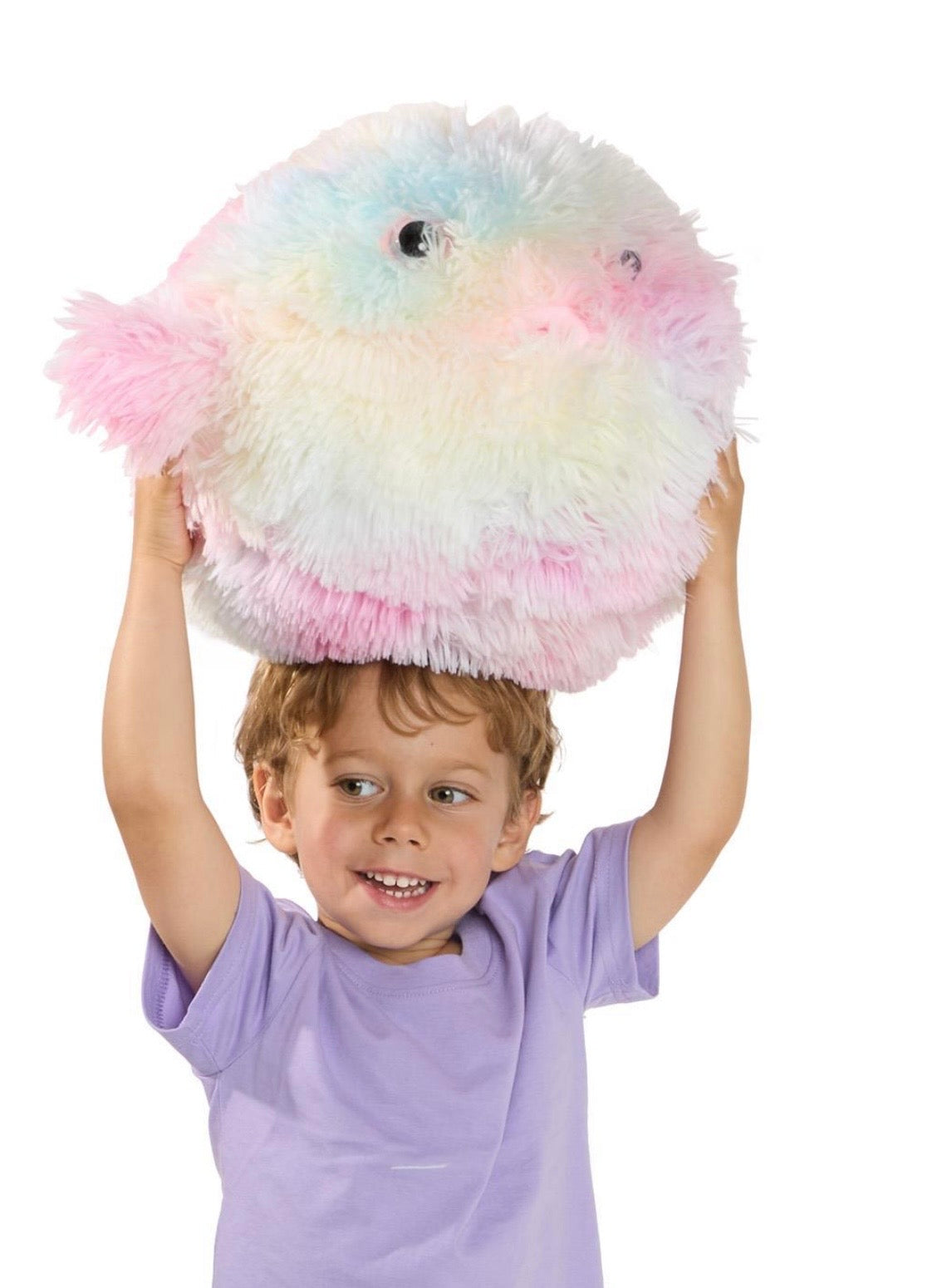 Snuggle Puff Super Soft Rainbow Puffer Fish