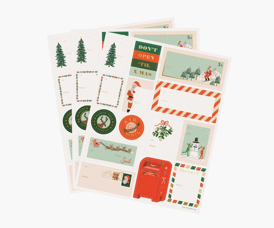 Rifle Paper Santa's Workshop Sticker Labels