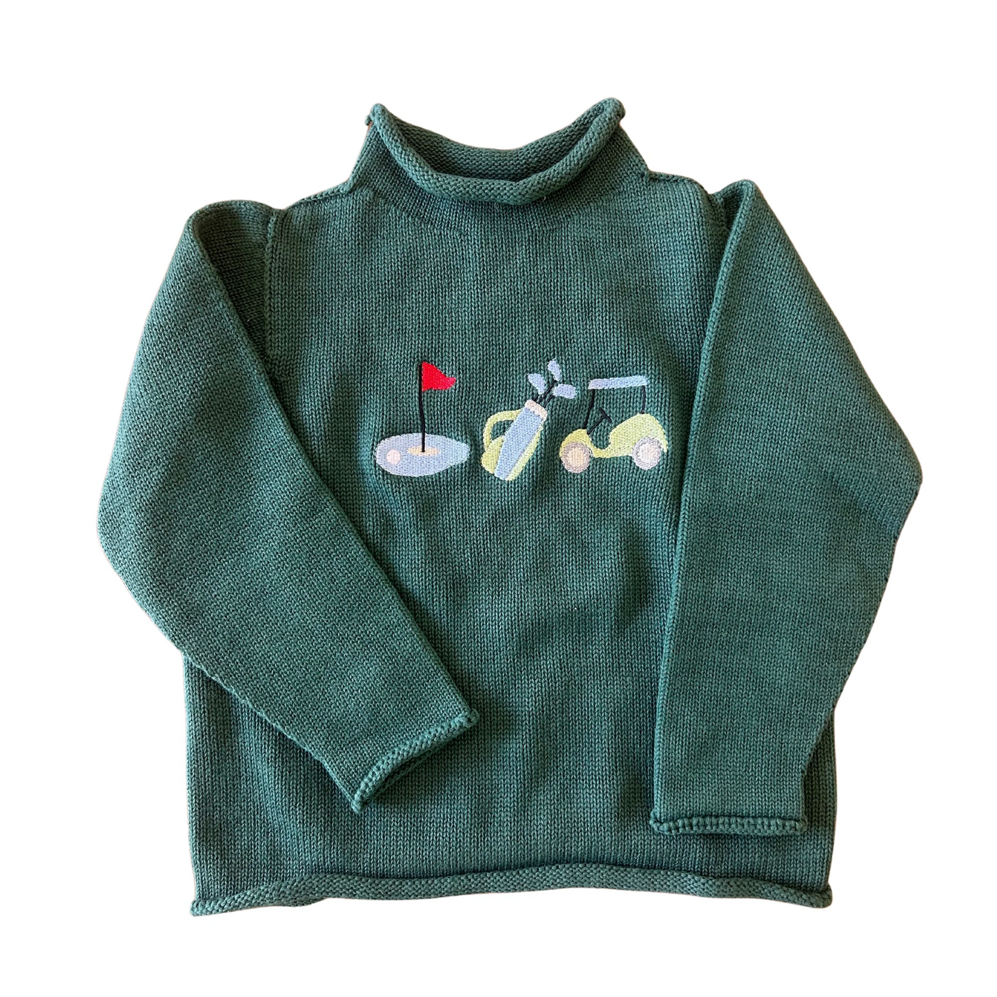 A Soft Idea Green Rollneck Sweater Golf 2T