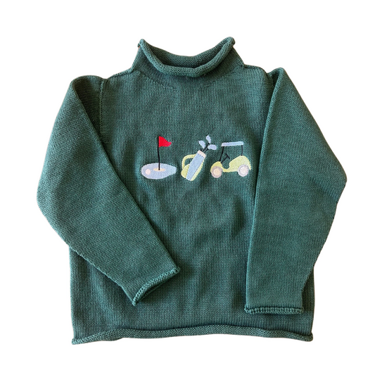 A Soft Idea Green Rollneck Sweater Golf 12mos