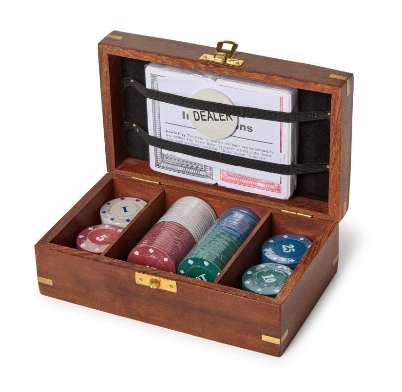 Poker Set/Wooden Box