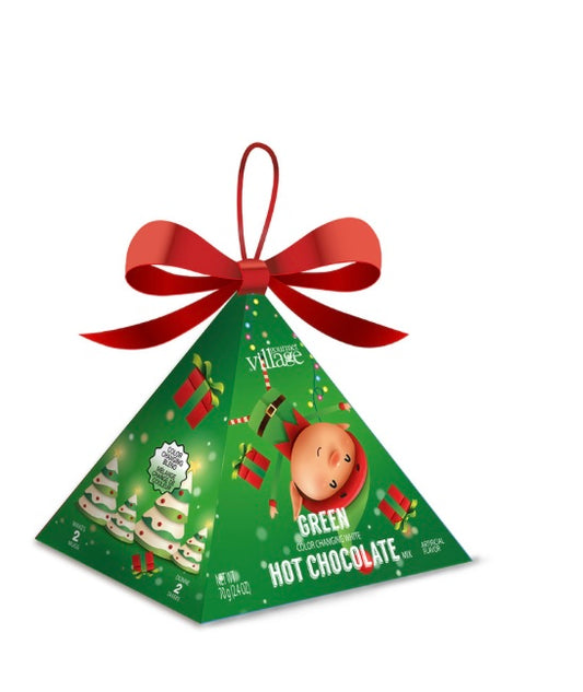 Gourmet du Village Elf Hot Chocolate Pyramid Ornament