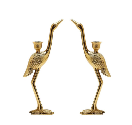 Crane Candle Holder