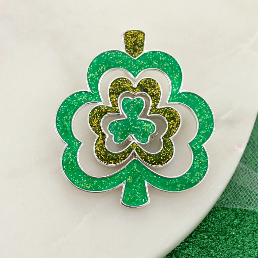 SALE Spinning St. Patrick’s Day Shamrock Pendant