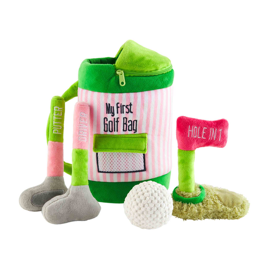 Mudpie My First Golf Bag Plush Set Pink