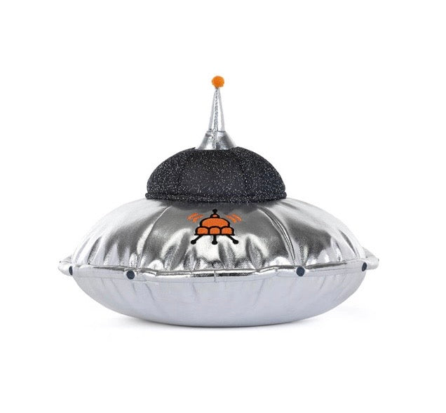 Silver fishing float with black bobber on a white background