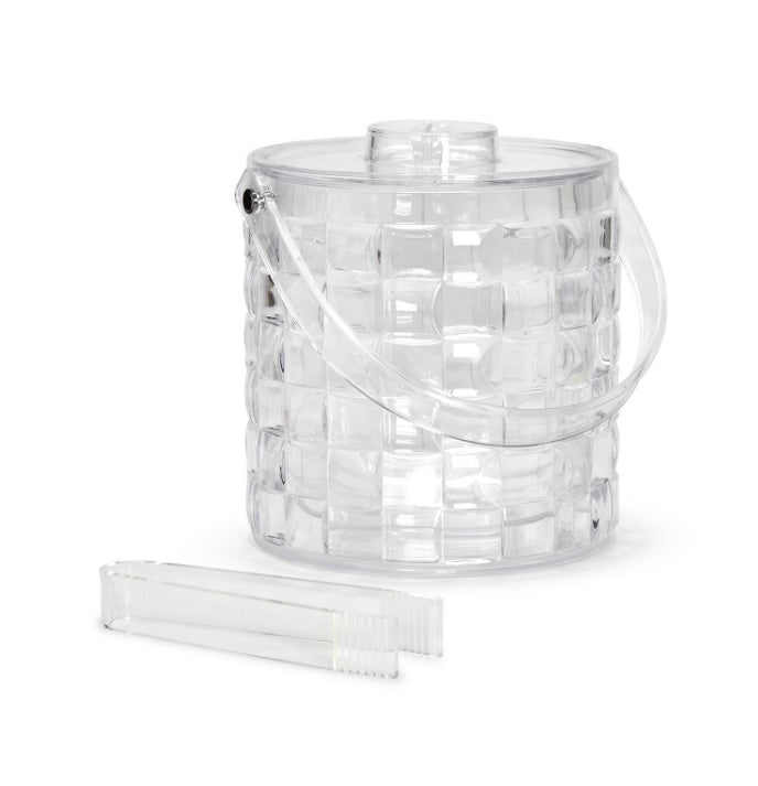 Cubed Double Wall Ice Bucket with Tongs