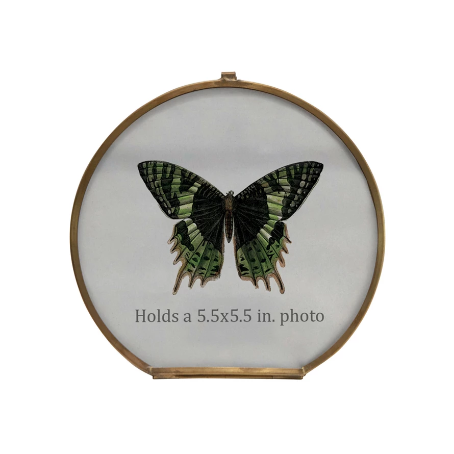 DF3814 Brass/Glass Photo Frame