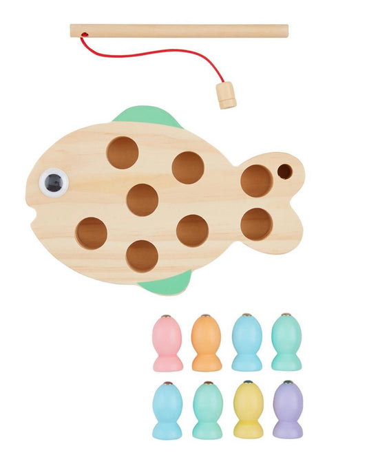 Magnetic Wooden Fishing Toy Set