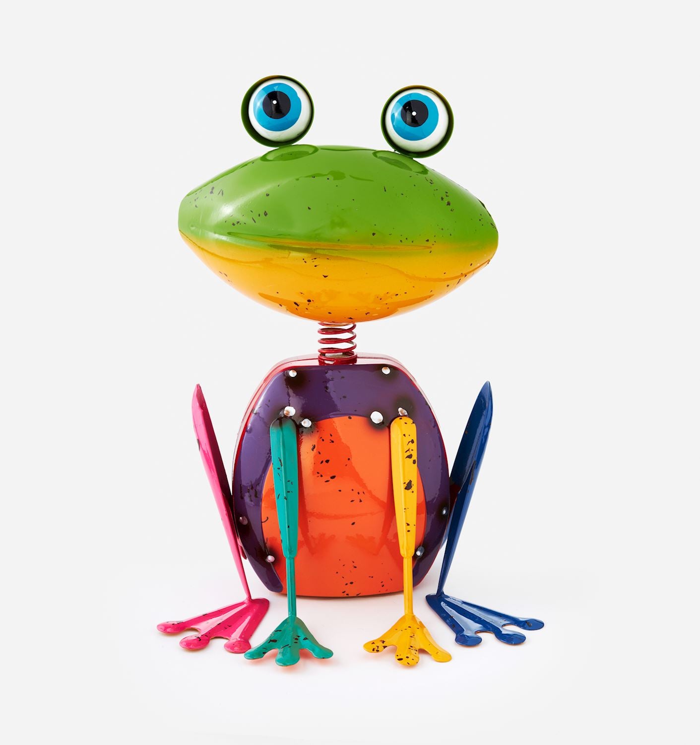 Iron Wobble Frog Figurine