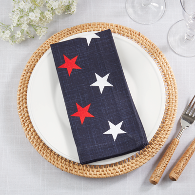 Saro Americana Stars Cotton Napkin