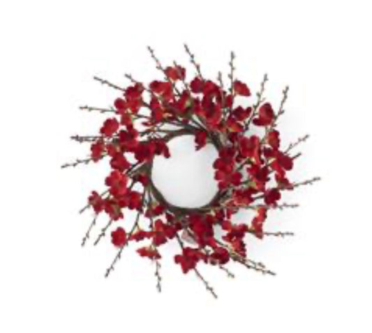 Red Cherry Blossom Candle Ring
