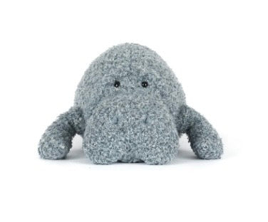 Jellycat gray plush manatee