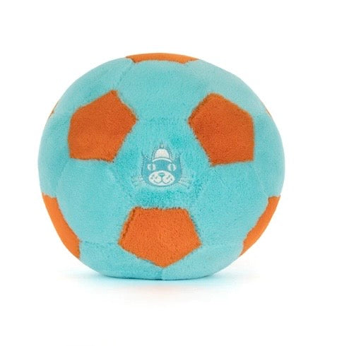 jellycat turquoise and orange soccer ball