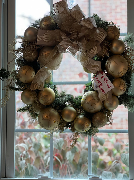 Custom Decorated GOLD Wreath