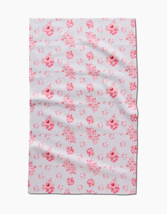 Geometry Petals Love Tea Towel
