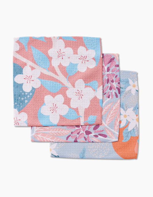Geometry State Flowers Dish Cloths