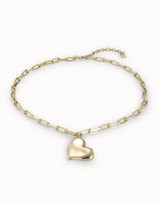 UNO de 50 Heartbeat Gold Necklace