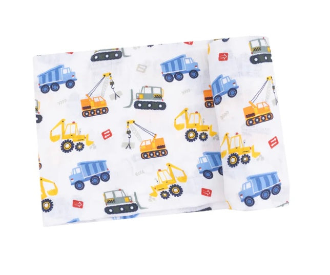 Angel Dear Cool Construction Swaddle Blanket