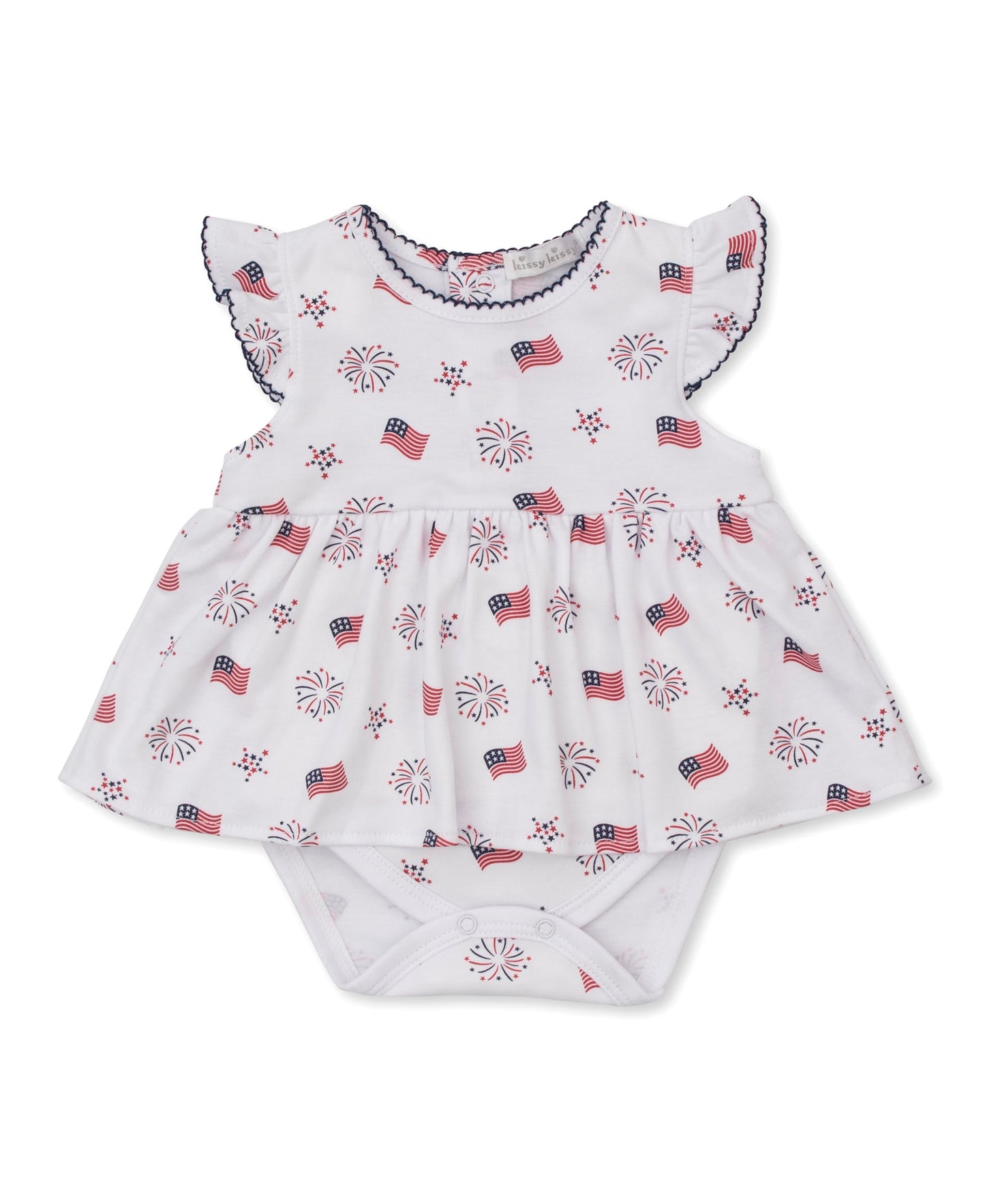 Kissy Kissy Bold Stripes & Bright Stars Bodysuit Dress 3-6m