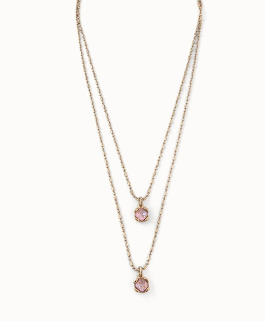 UNO de 50 Aura Pink Gold Necklace