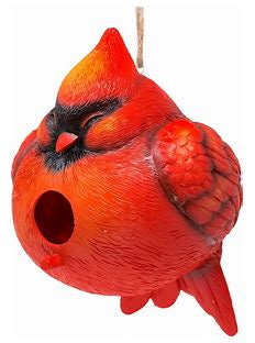Birdhouse Cardinal Round