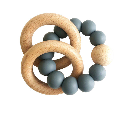 Alimrose Teether Ring Set Storm Grey