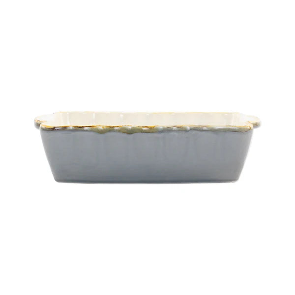 Vietri Italian Bakers Gray Small Rectangular Baker