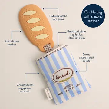 Itzy Ritzy Teensy Crinkle Teether - Baguette