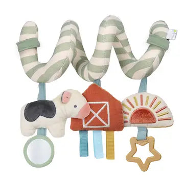 Itzy Ritzy Bitsy Spiral Car Seat Activity Toy - Farm