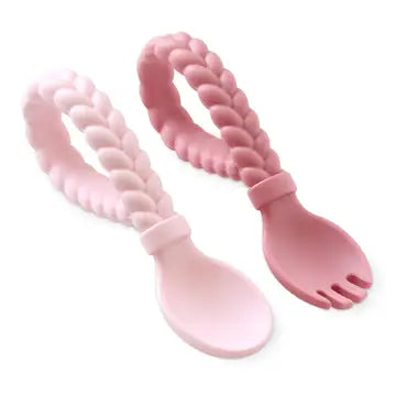 Itzy Ritzy Sweetie Spoon & Fork Set - Pink