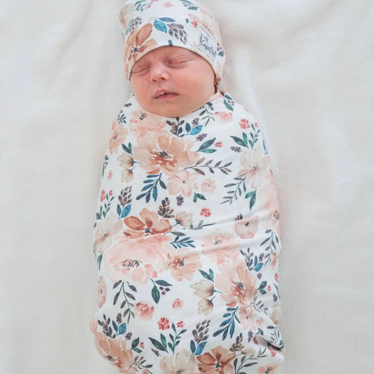 Copper Pearl Autumn Knit Swaddle Blanket