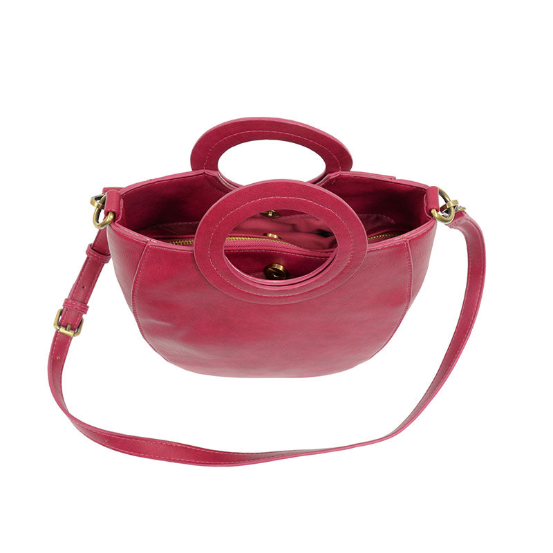 Joy Susan Coco Circle Handle Handbag Fushia
