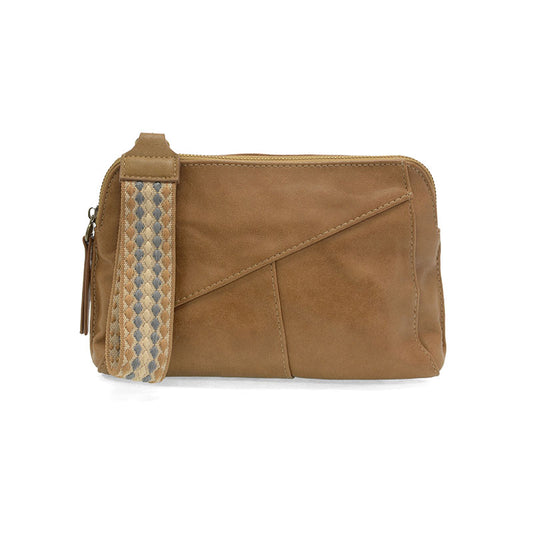 Joy Susan Gigi Crossbody with Woven Wristlet Strap New Tan