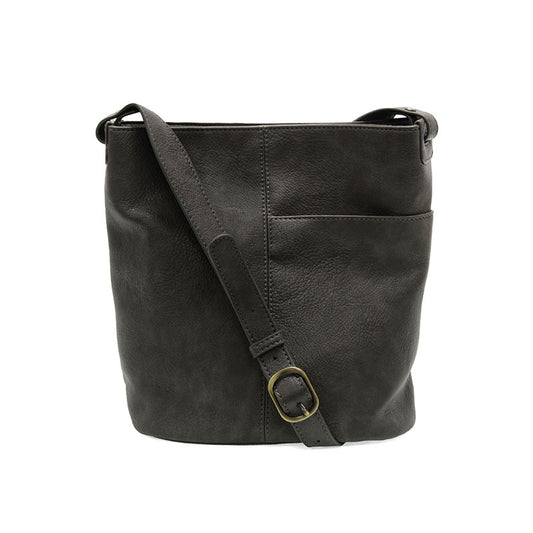 Joy Susan Bindi Front Slip Pocket Bucket Crossbody Iron