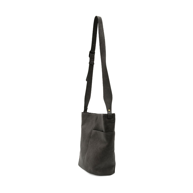 Joy Susan Bindi Front Slip Pocket Bucket Crossbody Iron