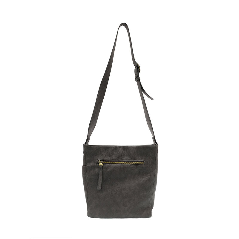 Joy Susan Bindi Front Slip Pocket Bucket Crossbody Iron