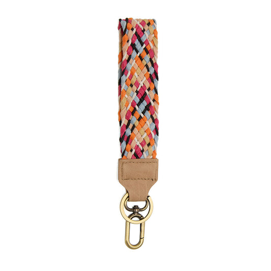 Joy Susan Multi Twill Woven Easy Find Wristlet Keychain