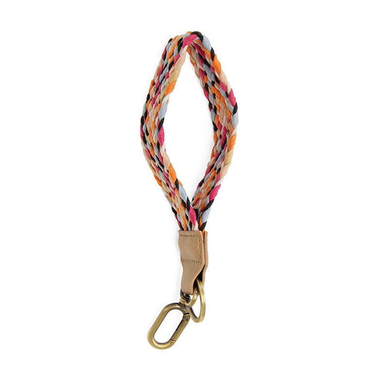 Joy Susan Multi Twill Woven Easy Find Wristlet Keychain