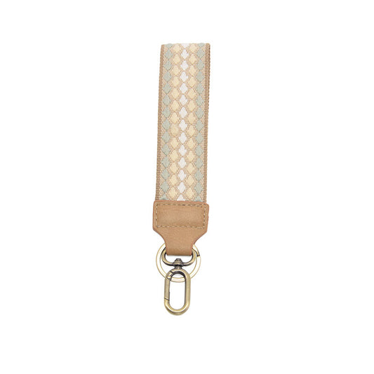 Joy Susan Dotted Stripe Easy Find Wristlet Keychain