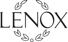 Lenox logo with decorative elements on a white background available at The Little Exchange