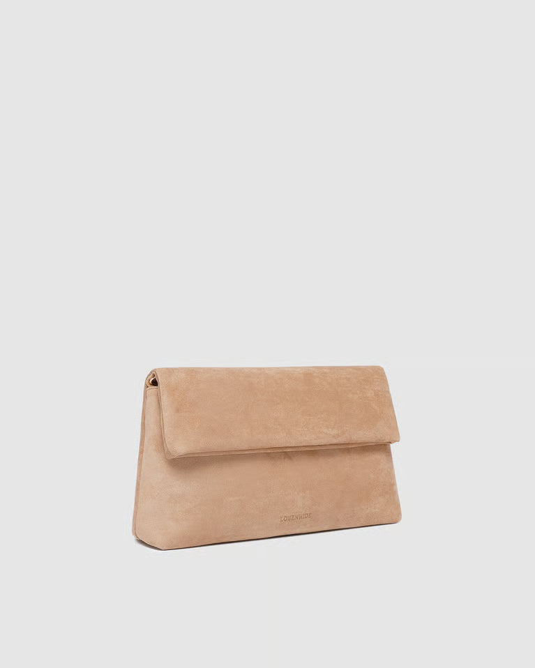 Louenhide Luka Suede Clutch Crossbody Blonde