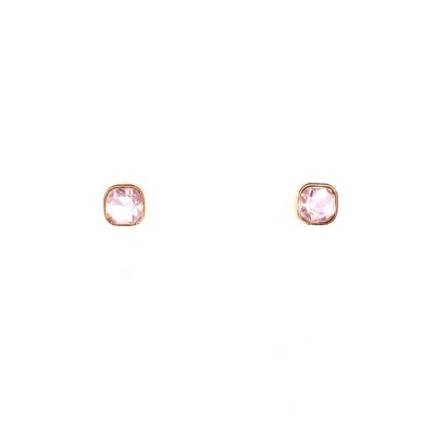 Meghan Browne RIOT-PK Gold and Pink Crystal stud earrings