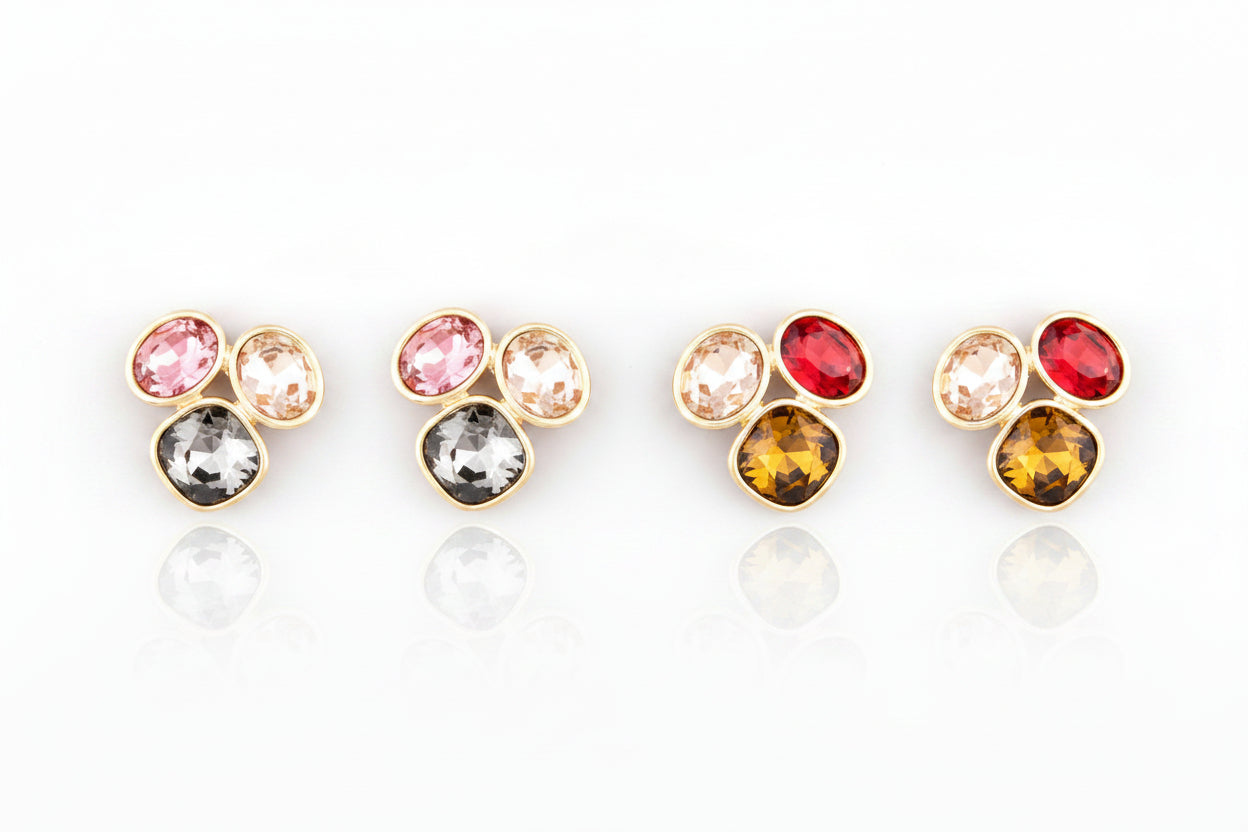 Meghan Browne VIV mulit topaz stud earrings 