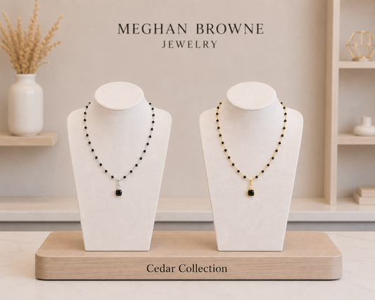 Meghan Browne Cedar Black Stone Necklace