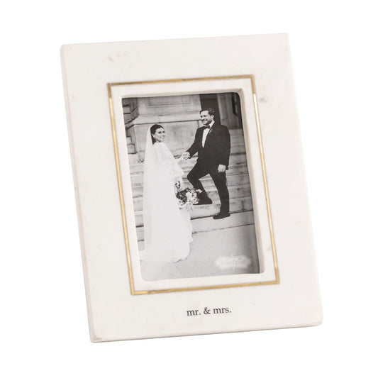 46900721, mudpie, wedding, frame, marble, mr, mrs, bride groom gold, white, registry, gift, anniversary 