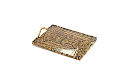 Calaisio Rectangular Tray with Glass Small