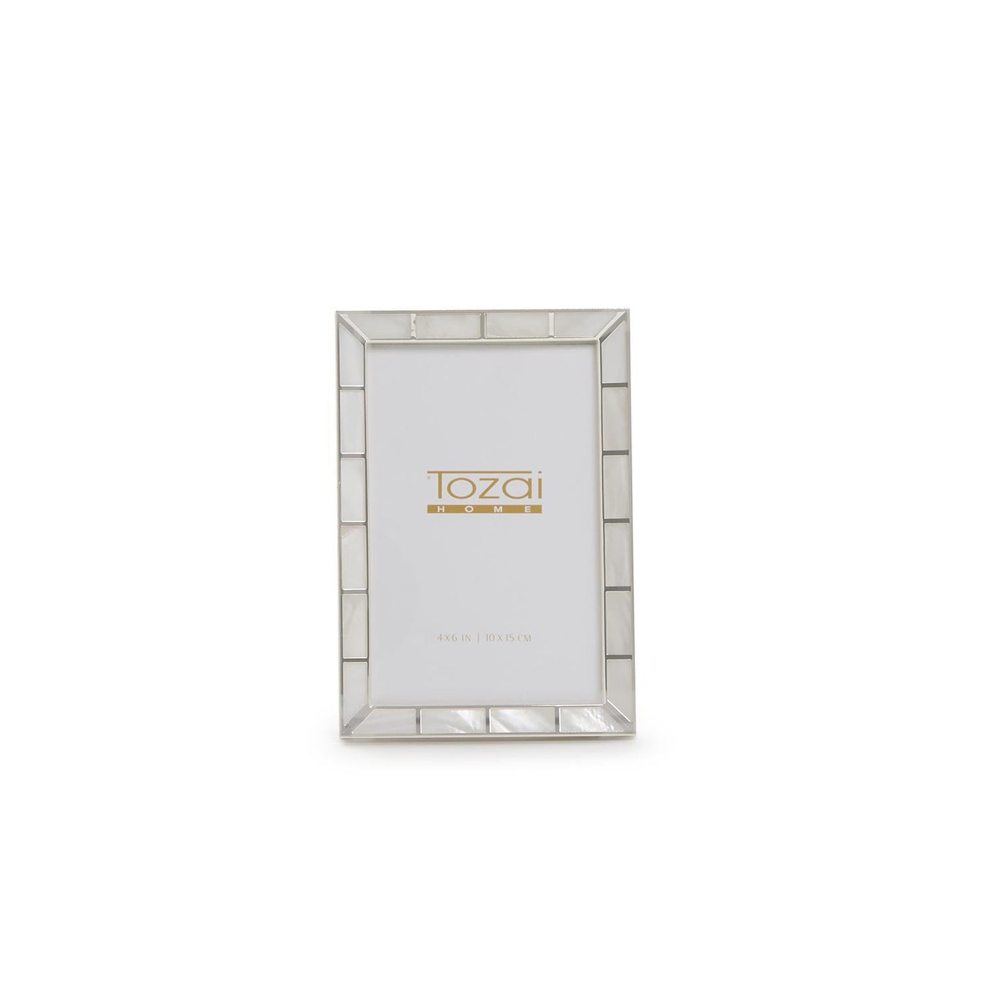 Silver Photo Frame with Mother of Pearl 4x6