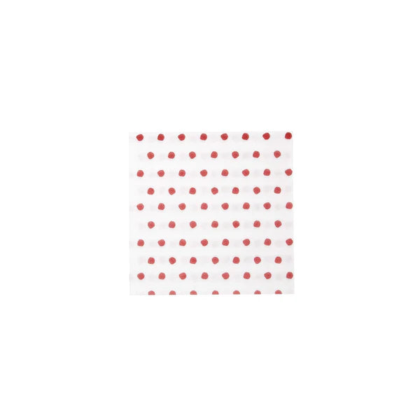 vietri papersoft white napkin with red polka dots 